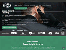 Tablet Screenshot of greenknightsecurity.com